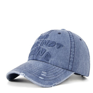 English alphabet embroidered cap Korean version trendy brand fashionable versatile retro washed sunscreen soft top baseball cap for men and women