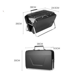Portable BBQ set outdoor camping BBQ grill barbecue stove BBQ Grill portable household foldable and portable stainless steel 户外烧烤炉