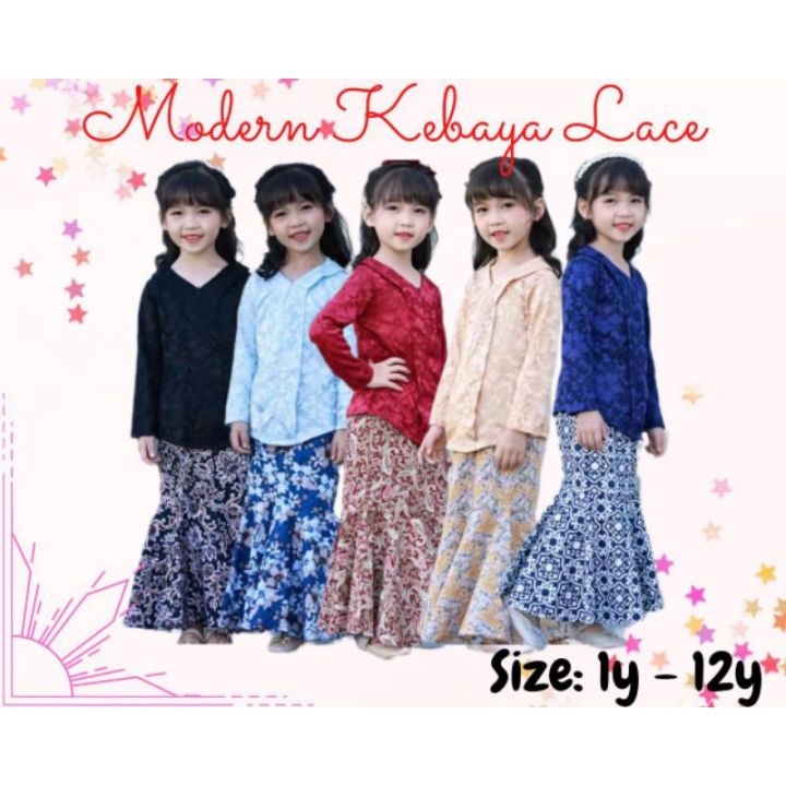 Baju Kebaya Lace Batik Cotton Budak Cotton Printed Skirt Soft