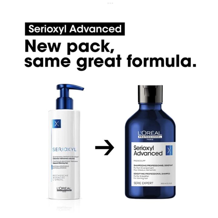 🔥ลอรีอัล แชมพูลดผมร่วง🔥Loreal Serioxyl Advanced Shampoo 300 ml. ลอรีอัล ...