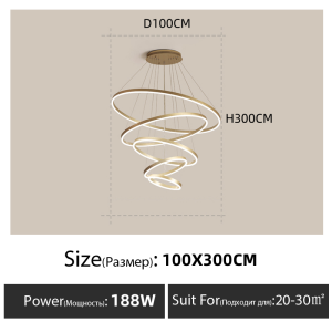 Nordic Modern Chandelier Dimmable LED Chandelier Big Chandeliers Gold 5 Rings Chandeliers Dimmable Pendant Light High Ceiling Adjustable Ceiling Light Fixture Suitable For Living Room Staircase With Remote Control
