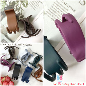 Kẹp tóc gấp tóc 3 răng 5 răng màu nhám loại 1 DBT28