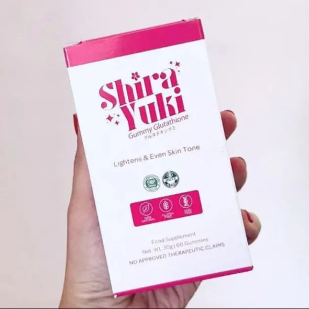 shira yuki glutathione review Shira Yuki Gummies 60pcs per bottle