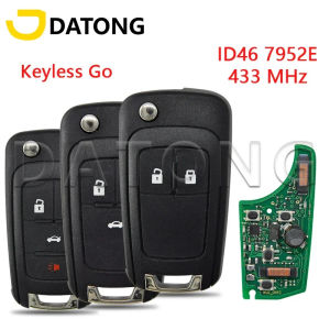Datong World Car Remote Control Key For Chevrolet Cruze Aveo Camaro Equinox Malibu Orlando Trax ID46 PCF7952E 433MHz Keyless Go