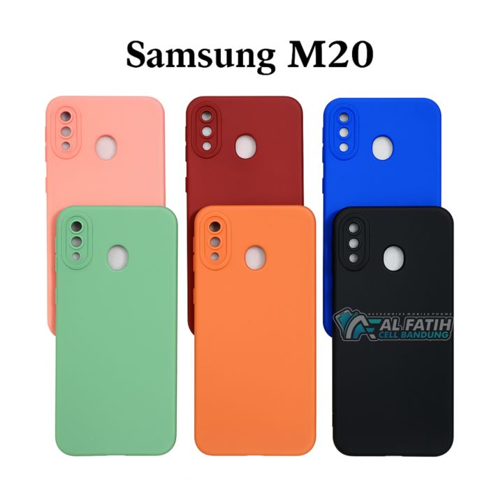 Case Samsung M20 Softcase Maccaron Pro Camera Full Cover Matte