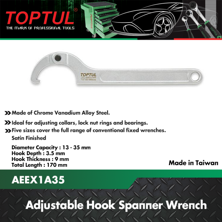 Toptul Adjustable Hook Spanner Wrench