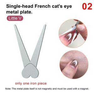 CHLOCH 3D Effect Cat Eye V-Shaped Design Super Strong ic French Cats Eye Tool Single Head Nail Iron Sheet Manicure Accessories