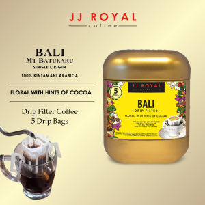 JJ Royal Coffee | Bali 100% Single Origin Kintamani Arabica Coffee Drip Filter Tin (Drip Bag) 5s