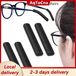 [COD] AqToCna Ship within 24 hours 2 Pairs Glasses Anti-slip Cover Ear Hook Silicone Anti-Slip Holder For Sunglasses Eyeglass Leg Temple Tips Black White Brown