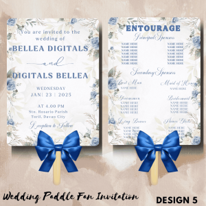 Personalized Hand Fan Paddle Invitation for any Events (Wedding Baptism Birthdays etc)