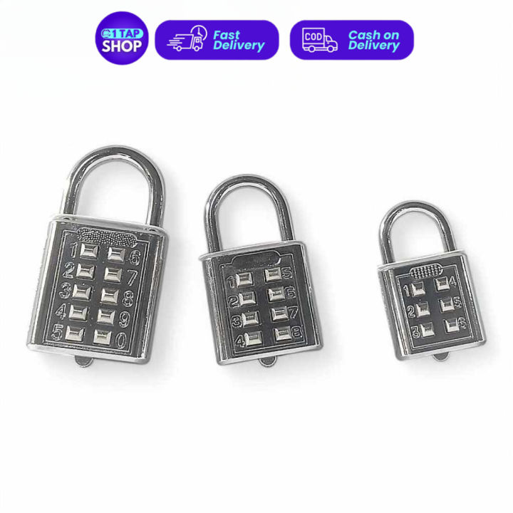 1Tap Smart Code Padlock, 6/8/10 Digits Combination Anti-Theft Lock ...