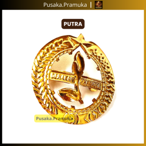 Tanda Topi Pembina Pramuka Putra dan Putri / Pin Topi Pembina Pramuka Bahan Kuningan