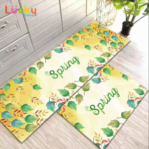 【Buy 1 Get 1 Free】LuckyZone Discount Carpet Long Kitchen Floor Mat 40*120Cm+40*60cm Soft Flannel Carpet Rug Kitchen Dapur and Bathroom Absorbent Bedroom Living Room Floor Mats Modern Kitchen Rug
