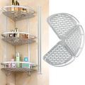 3 Layer Triangular Bathroom Corner Organizer Rack With Hook Triangle Rack Shelf. 