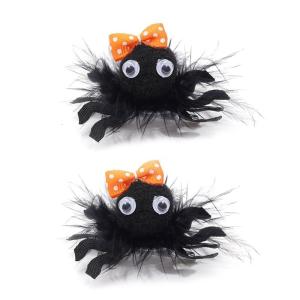 Cute Halloween Spiders Hairpin for Baby Girls Fashionable Animal Headdress Hair Barrettes Hair Accessories Party Decor