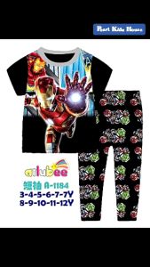 Baju Tidur Anak Ironman Black PJMS355