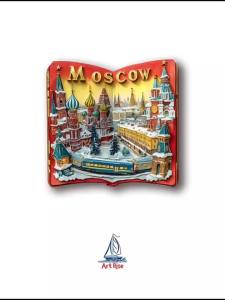 [Magnet]Designer Castle Refrigerator Magnet in Moscow Hardcover Book