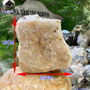 Đá thạch anh hồng thô giúp giải trừ sát khí -7.5kg (19 x 25 cm) K166