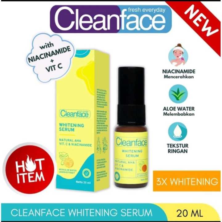 Cleanface Whitening Serum 20 ML | Lazada Indonesia