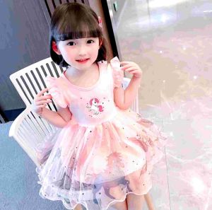 Unicorn pink purple kids baby birthday party tutu dress and Halloween costume