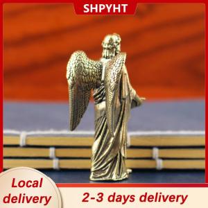 [COD] SHPYHT Local delivery Ship within 24 hours Brass Angel Statue Figurines Desktop Decorations Creative Crafts Small Bronze Ornaments For Home Decor