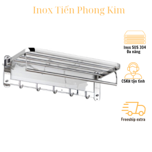 Máng khăn đa năng Kệ nhà tắm kệ để đồ nhà tắm giá treo khăn inox SUS 304 cao cấp khônghoen gỉ độ bền cao