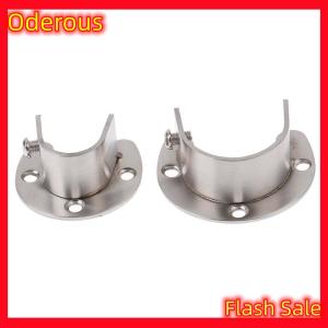 Oderous 19 22 25 32mm Wardrobe Bracket Stainless Steel Rod Socket Flange Rod Holder