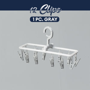 Locaupin Laundry Portable Clips Folding Clothes Hanger Rotating Hook Socks Towel Undergarment Drying Rack