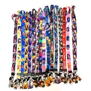 CIRCUIT Anime characters Lanyards Keychain Webbing Hang Rope Anime Demon Slayer Certificate lanyard Mobile Phone Strap Cartoon Hang Rope