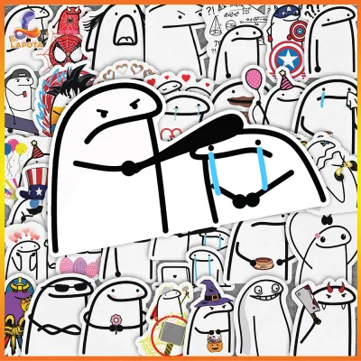 Set 50 cái Sticker Flork Meme chống nước Hình Dán Flork giá rẻ decal dán mũ bảo hiểm laptop dán xe vali