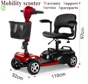 mobility scooter elderly electric wheelchair rechargeable battery scooter 4 wheels senior PWD scooter