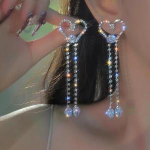 Bông tai xu hướng mới S925 - phụ kiện nữ bông tai dài dự tiệc bông tai nữ đi tiệc bông tai dây dài bông tai cho bé gái bông tai nữ hàn quốc IM827.45748 khuyên tai nữ ngầu BSTKD - [NaLa Shop]