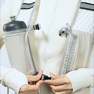 Waterproof Reflective Running Vest Hydration Backpack For women Men With Multi-Pocket Breathable Lightweight Adjustable For Hiking Cycling And Camping Casual Outdoor Sports Race Water Bladder Bag With 500ml Bottle