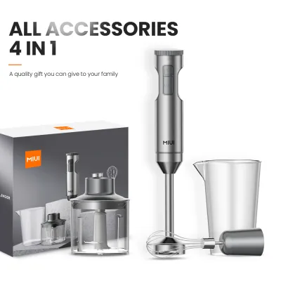 MIUI 1000W 4-in-1 Hand Blender Baby Food Mixer Powerful Immersion Multi-Function Baby-Food MixerJuicer Blender Food Processor Meat Grinder Creamer Egg Beater