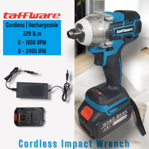 Cordless Impact Wrench Brushless 320 N.m Mesin Bor Buka Baut Baterai 320Nm KW426