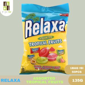 Relaxa Tropical Fruit Kemasan 135g ( isi 50pcs ) / Permen Rasa Buah