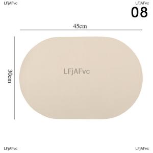 [COD] LFjAFvc Leather Placemat Oval Oil-Proof Table Mat Home Dining Kitchen Table Placemat Design Dining Waterproof Heat Resistant Home Decor