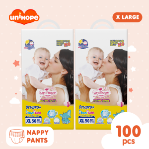 Unihope DryPro+ Pull up XLarge Diapers 100 Pieces