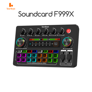 Bonkyo F999MAX sound card live broadcast equipment full set Bluetooth live sound card F999 soundcard audio live mixer for live broadcast karaoke