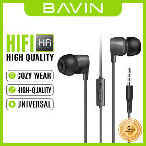BAVIN HX851 3.5mm Jack Waterproof & Silicone Bud for Powerful Sounds w/ Built-in Mic & Multi-Functional Button for Calls
