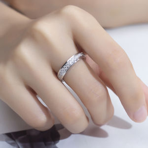 Messi Jewelry Lab Grown Diamond Wedding Ring 9K 14K 18k White Gold Wedding Band Full Eternity Ring Couples Ring Diamond Jewelry