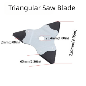 LIVELYS Manganese Steel Lawn Mower Blades Dual-use Triangular Shape Serrated Blades High Performance Quenched Double-sided Blades Lawn Mowing