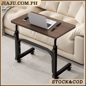 Height Adjustable Laptop Table Mobile Side Table Mobile Laptop Desk Home Office Desk Bed Table With Wheels