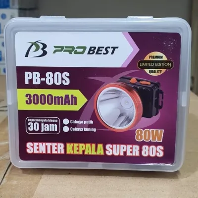 Pooh Shop Grosir - Senter Kepala 30 Watt LED Headlamp 30Watt Probest PB-30S Super Bagus / Senter Kepala Cahaya Putih / Senter Kepala Cahaya Kuning / Senter Kepala 50 Watt LED Headlamp 50Watt Probest PB-50S / Senter Kepala Probest 80 Watt PB-80S