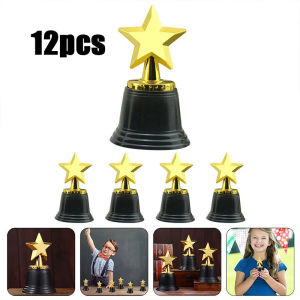 12Pcs Mini Star Trophy Awards Children Golden Winner Trophies for Party Celebrations Ceremony