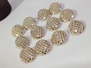 Kancing vintage motif rantai diameter 2 cm isi 12 pcs