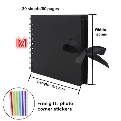【🇵🇭LOCAL SHIP】Photo Albums 80 Black Pages Memory Books A4 Craft Paper DIY Scrapbooking Picture