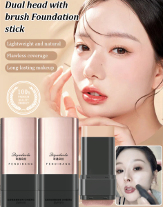 【Korean Eraser Foundation Stick】韩妆润色粉底Watery and Light Foundation Cream with Brush✨HOT✨Head Long-Lasting Foundation Cream Double-Headed Face Eraser for Face That Moisturizes and Lightly Penetrates the Foundation Cream