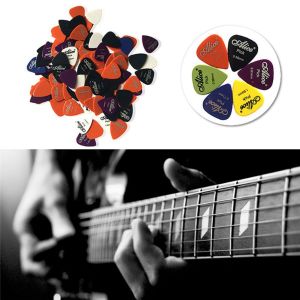 TRYANY หลายสี 0.58 - 1.5 มม. 1 กล่อง เบส ABS คนกลาง อุปกรณ์กีตาร์ Plectrum ปิ๊กกีตาร์