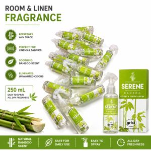 SERENE Bamboo Room & Linen Spray 250mL Natural Bamboo Scent Refreshes Any Space Long-Lasting Freshness